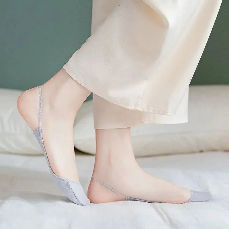 Boat Socks Slippers Female Colorful High Heels Socks Women Breathable Half Feet Socks  Invisible Socks Natalia Home Fashion    Natalia Home Fashion
