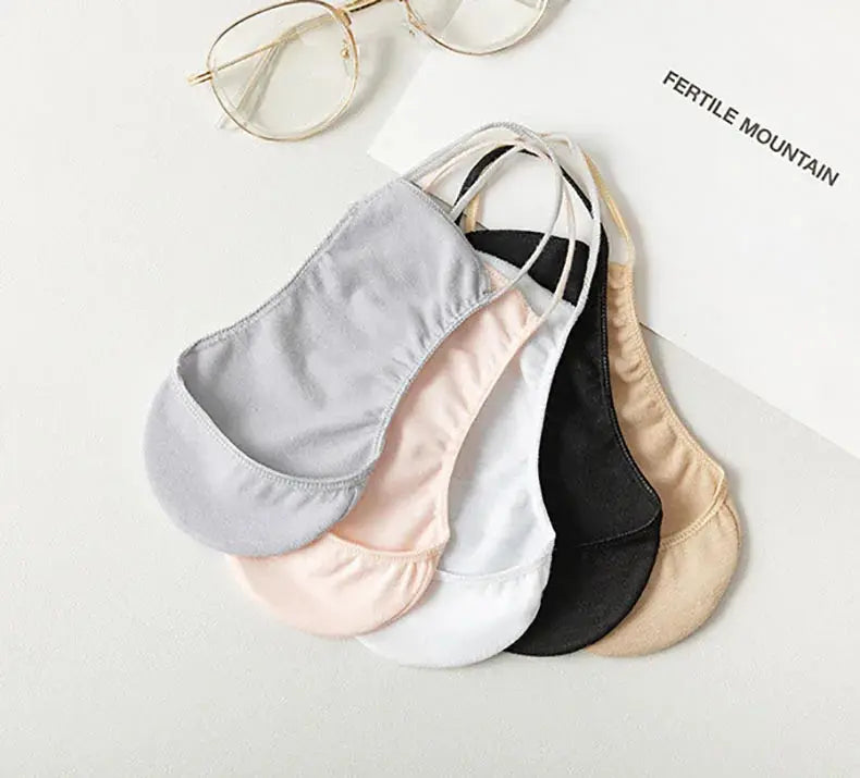 Boat Socks Slippers Female Colorful High Heels Socks Women Breathable Half Feet Socks  Invisible Socks Natalia Home Fashion    Natalia Home Fashion
