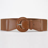Women Stretchy Wide Waist Belt Ladies Elastic Dress Cummerbund with Pin Buckle Stretch Fashion Cinch Belts