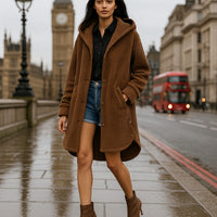 Fashionable Casual Cotton Jacket Women's Coat Hooded Corduroy Women's Clothing Hoodie Sweatshirt - Natalia Home Fashion