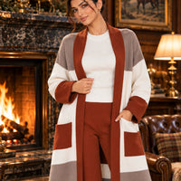 Women's 3PC Knit Set - Cardigan Tank Top Wide Leg Pants  Cross-Border Outfit Natalia Home Fashion    Natalia Home Fashion