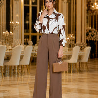 Print Shirts & Blouses for Women Fine Elegant Fashion Chic Chiffon Woman Top