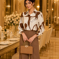 Print Shirts & Blouses for Women Fine Elegant Fashion Chic Chiffon Woman Top