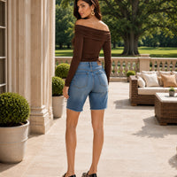 Women's Sexy Off-shoulder Slim Long-sleeved Base One-shoulder Top T-shirt