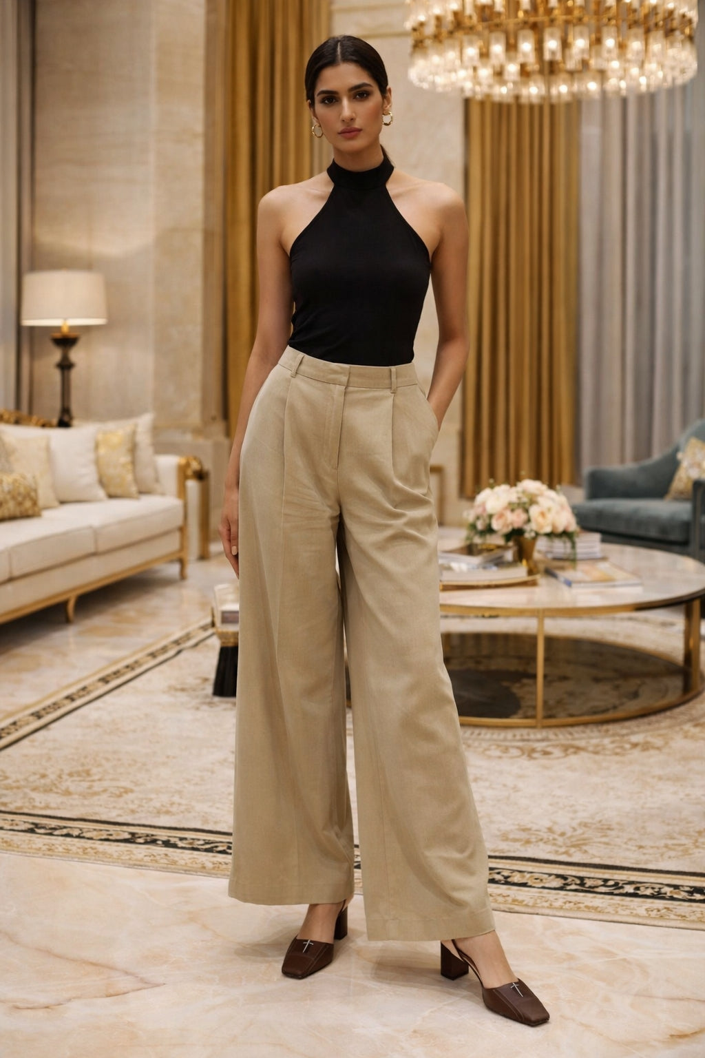 Design Shallow Women Pumps Pointed Toe Sling backs Sandals Elegant Office Work Thin High Heels Shoe Retro Shoes Women