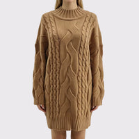 Women's Sweater Thick Two Lapels Retro Thick Thread Twist Dress Natalia Home Fashion    Natalia Home Fashion