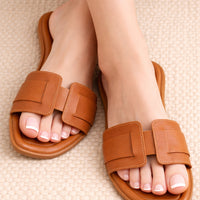 Women's Comfortable Flat Slippers Elegant Office Slides Slip On Beach Bohemian Sandals Shoes - Natalia Home Fashion
