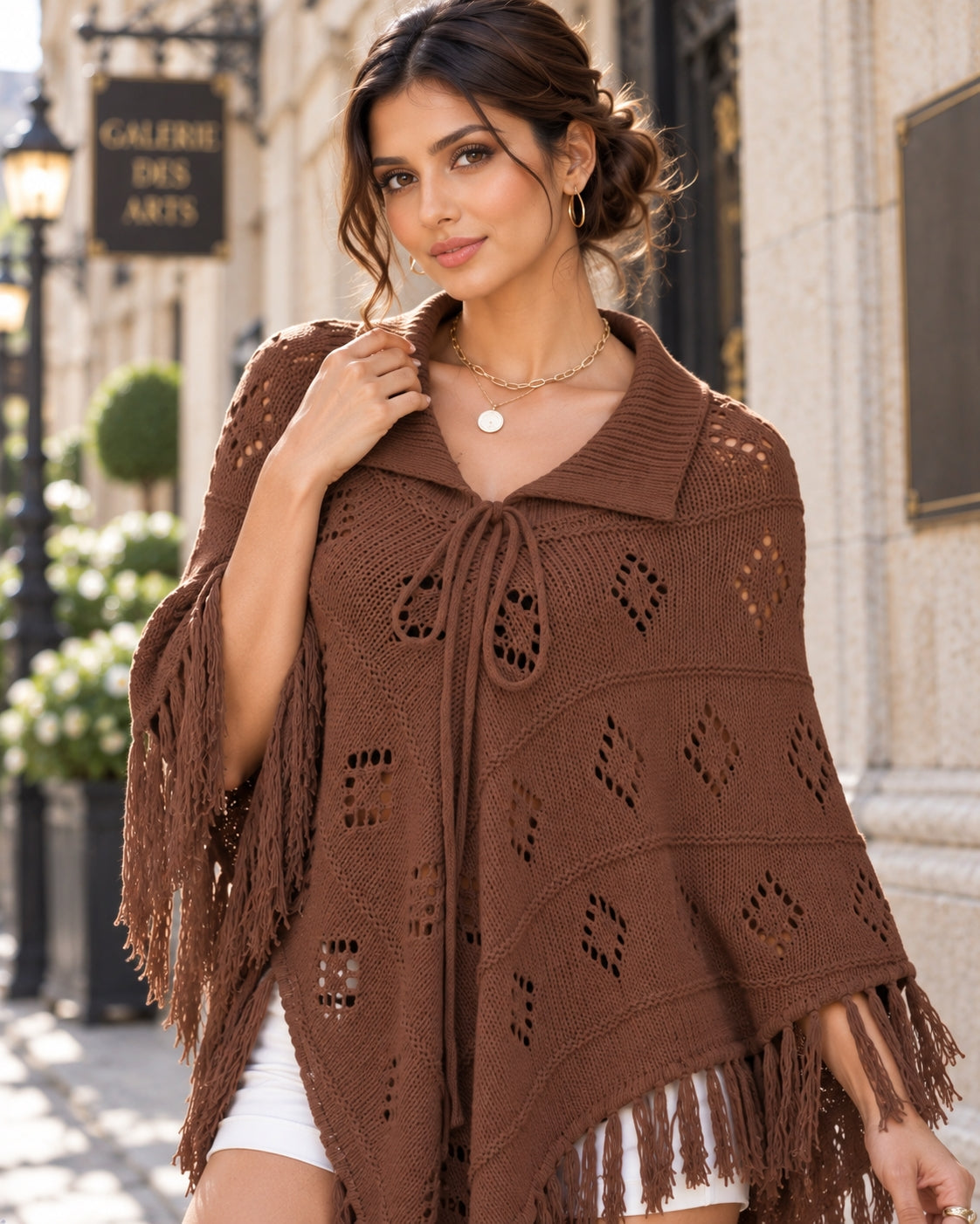 Fashionable Knitted Tassel Shoulder Wrap Sweater Women's Clothing Pullover Batwing Sleeve Jumpers Natalia Home Fashion    Natalia Home Fashion