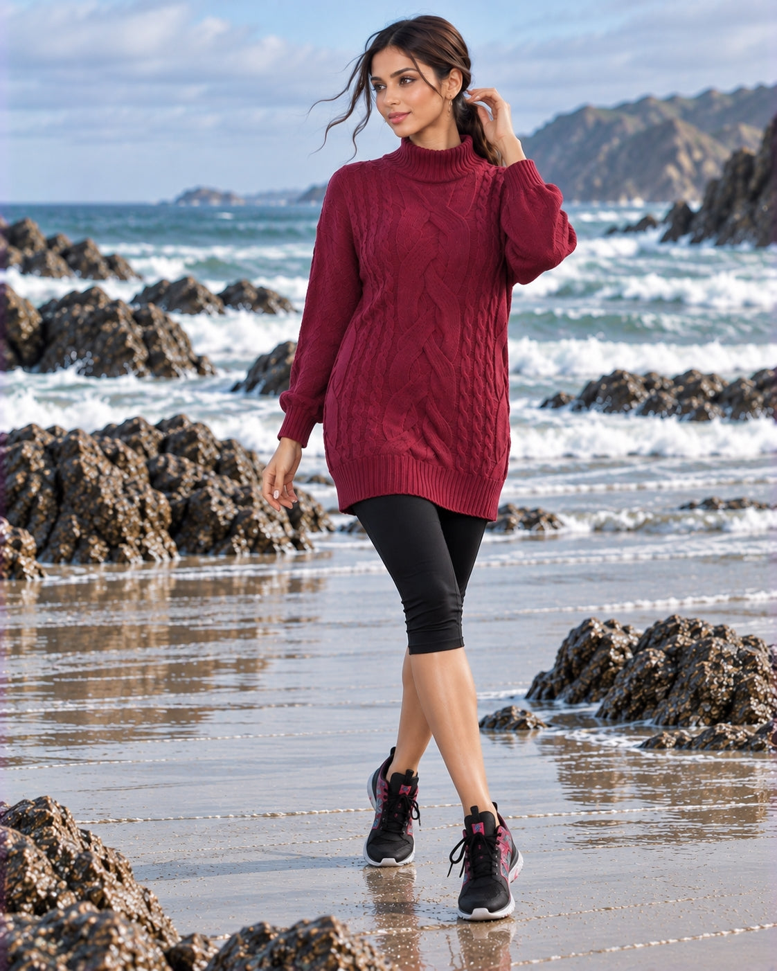 Women's Sweater Thick Two Lapels Retro Thick Thread Twist Dress Natalia Home Fashion    Natalia Home Fashion