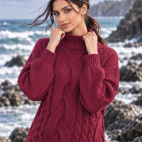 Women's Sweater Thick Two Lapels Retro Thick Thread Twist Dress Natalia Home Fashion    Natalia Home Fashion