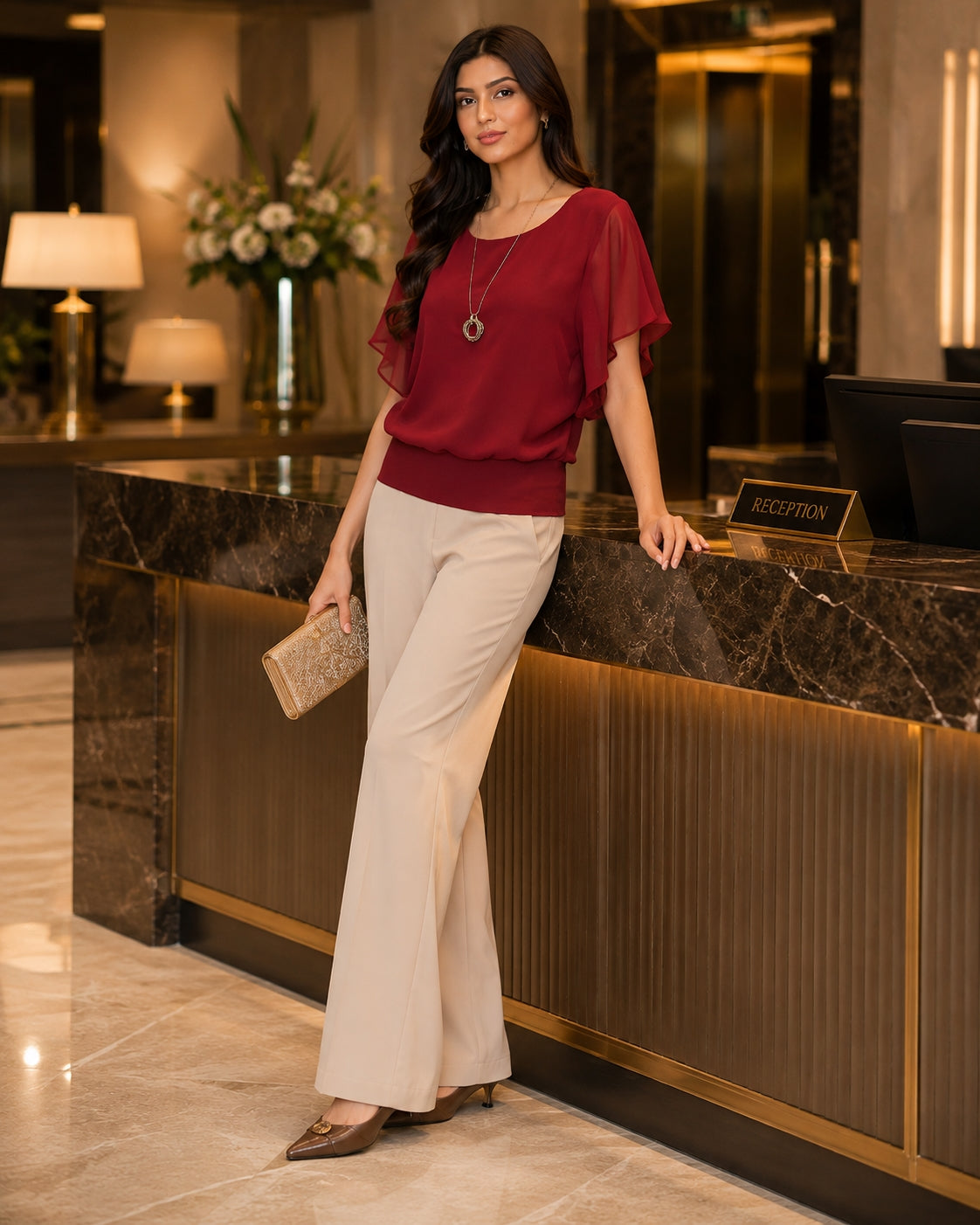 Women's Clothing Chiffon Short Sleeve Bat Wing Shirt Loose Fit Slimming T-Shirt For Women Natalia Home Fashion    Natalia Home Fashion