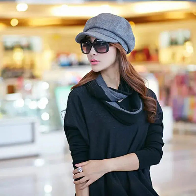 Caps Women Gatsby Cap Octagonal Baker Peaked Beret Driving Hat Female Sunscreen Hats Painter Tour cap Natalia Home Fashion    Natalia Home Fashion