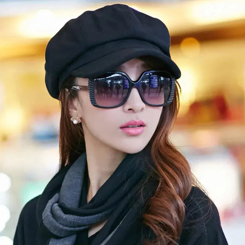 Caps Women Gatsby Cap Octagonal Baker Peaked Beret Driving Hat Female Sunscreen Hats Painter Tour cap Natalia Home Fashion    Natalia Home Fashion
