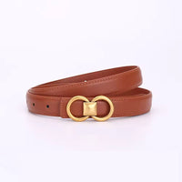 Belt Women Cow Leather Solid Color Symmetrical Buckle Waistband Jeans Dress Ladies Accessories Handmade