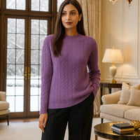 Thickened Pure Wool Knitted Sweater Women's Pullover Half High Collar Cashmere Base Layer Style