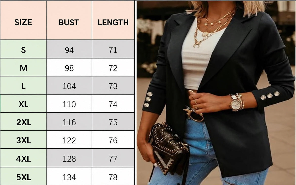 Women Metallic Button Long Sleeve Casual Blazer Female Notched Cardigan Jacket Outwear Natalia Home Fashion    Natalia Home Fashion