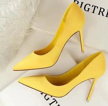Classic Women Pumps Elegant Party Shoes Solid Suede Fined High Heels 9cm Office Shoes Ladies Pumps My Store    Natalia Home Fashion