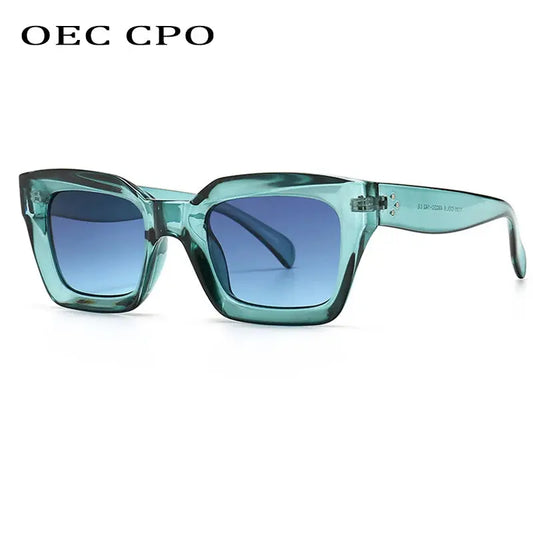 Cool Colorful Square Sunglasses Women Men New Brand Design Vintage Sun Glasses For Women Unique Flat Top Eyewear Shades UV400 Natalia Home Fashion    Natalia Home Fashion