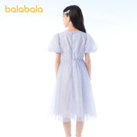 Dress Girls Children Dress New Style Preteen Mesh Skirt Sweet Bubble Sleeves Natalia Home Fashion    Natalia Home Fashion