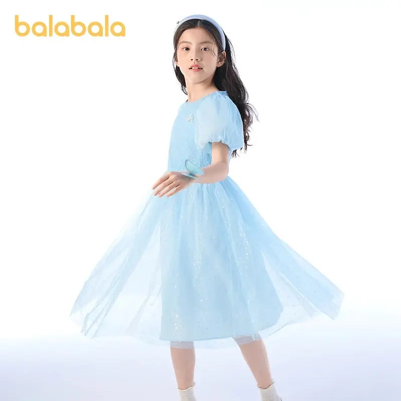 Dress Girls Children Dress New Style Preteen Mesh Skirt Sweet Bubble Sleeves Natalia Home Fashion    Natalia Home Fashion