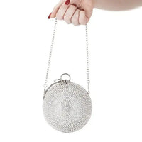 Exquisite Cute Round Pearl Rhinestone Dinner Party Small Mini Purse Women Clutch bag Wedding Evening bags My Store
