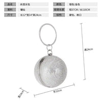 Exquisite Cute Round Pearl Rhinestone Dinner Party Small Mini Purse Women Clutch bag Wedding Evening bags My Store
