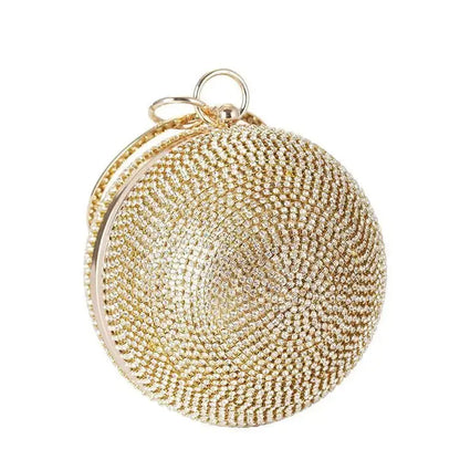 Exquisite Cute Round Pearl Rhinestone Dinner Party Small Mini Purse Women Clutch bag Wedding Evening bags My Store