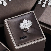 Fashion 4 Piece Bridal Zirconia Jewelry Set for Women's Party, Crystal Wedding Jewelry Set Natalia Home Fashion    Natalia Home Fashion