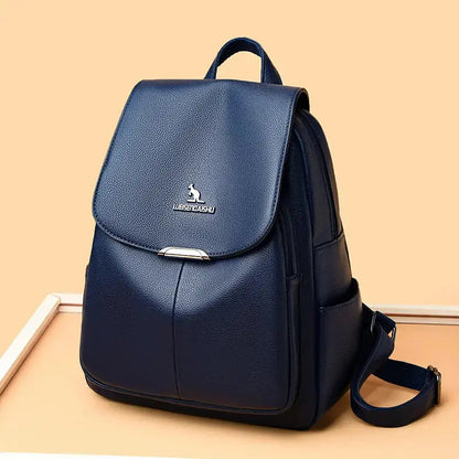 Fashion Casual Luxury Multifunction Fashion Backpack For Women PU Leather Shoulder Bag Teenager School Backpack for woman My Store Bags   Natalia Home Fashion
