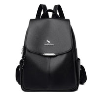 Fashion Casual Luxury Multifunction Fashion Backpack For Women PU Leather Shoulder Bag Teenager School Backpack for woman My Store Bags   Natalia Home Fashion