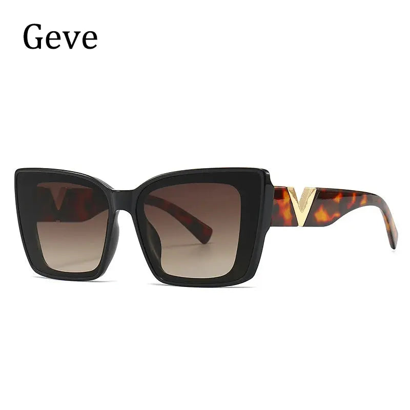 Fashion Elegant Cat Eye Sunglasses  Vintage Luxury Brand Designer Black Oversized Ladies Sunglasses Square Eyewear Natalia Home Fashion    Natalia Home Fashion