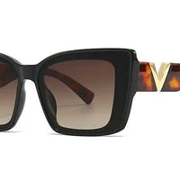 Fashion Elegant Cat Eye Sunglasses  Vintage Luxury Brand Designer Black Oversized Ladies Sunglasses Square Eyewear Natalia Home Fashion   Black-Tea Natalia Home Fashion