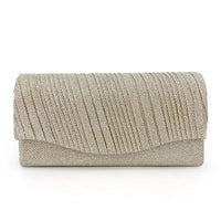 Fashion Shell Shape Evening Bags Metallic Chains Ruffles Elegant Sling Bags For Women Messenger Shoulder Bags My Store