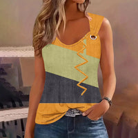 Fashion Stripe Print T Shirt For Women Tank Top Femme Summer Sleeveless T-shirt Casual T shirt Women Tops Natalia Home Fashion    Natalia Home Fashion