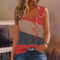 Fashion Stripe Print T Shirt For Women Tank Top Femme Summer Sleeveless T-shirt Casual T shirt Women Tops Natalia Home Fashion    Natalia Home Fashion