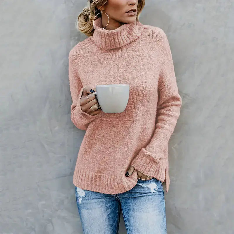 Female Knitwear Solid Color Long Sleeve Tops Knitted Women Sweater My Store