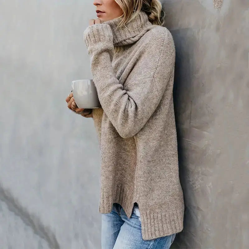 Female Knitwear Solid Color Long Sleeve Tops Knitted Women Sweater My Store