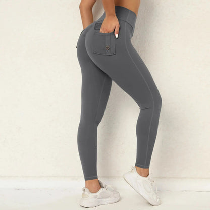 Fitness Leggings Women Yoga Pants Pocket High Waist Push Up Sport Leggings Women Super Stretchy Gym Workout Tights Running Pants Natalia Home Fashion    Natalia Home Fashion