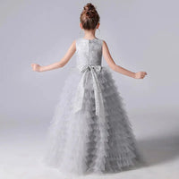 Flower Girl Dresses Tulle Appliques Tiered Long Skirt Sleeveless For Wedding Birthday Party Banquet Princess Gowns Natalia Home Fashion    Natalia Home Fashion