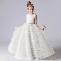 Flower Girl Dresses Tulle Appliques Tiered Long Skirt Sleeveless For Wedding Birthday Party Banquet Princess Gowns Natalia Home Fashion   Ivory-child-3 Natalia Home Fashion