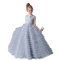 Flower Girl Dresses Tulle Appliques Tiered Long Skirt Sleeveless For Wedding Birthday Party Banquet Princess Gowns Natalia Home Fashion   Dusty-Blue-Child-11 Natalia Home Fashion
