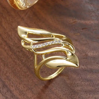 Geometric Shaped Finger Ring for Women Luxury Wedding Band Accessory Hollow Out Modern Fashion Design New Jewelry Natalia Home Fashion    Natalia Home Fashion
