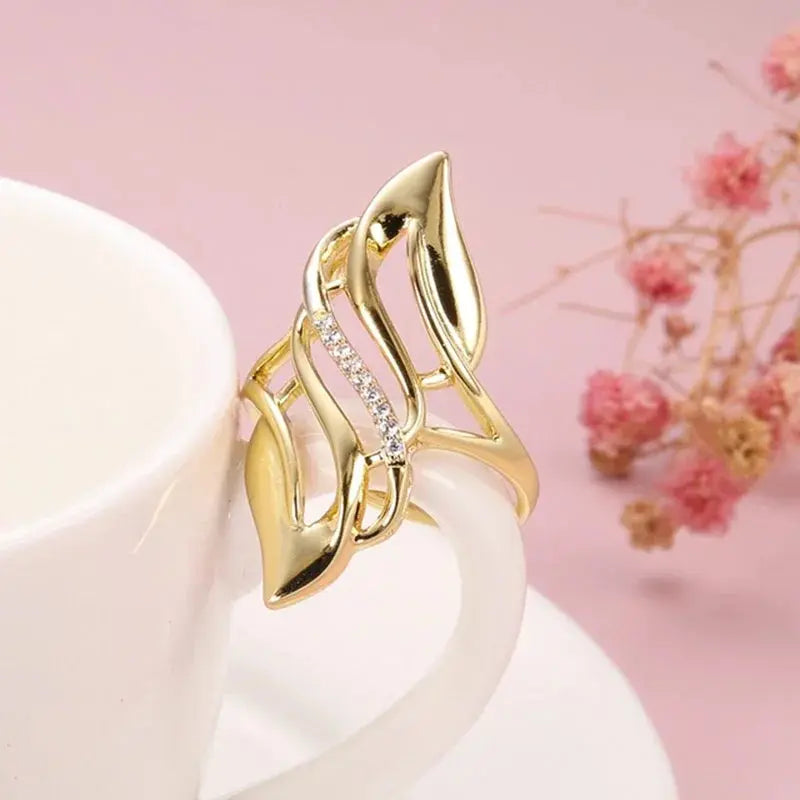 Geometric Shaped Finger Ring for Women Luxury Wedding Band Accessory Hollow Out Modern Fashion Design New Jewelry Natalia Home Fashion    Natalia Home Fashion