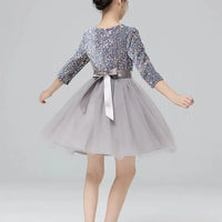 Girls Princess Breathable Shining Evening Dress Children Birthday Photography Wear Kids Piano Party Prom Performance Costume Natalia Home Fashion    Natalia Home Fashion
