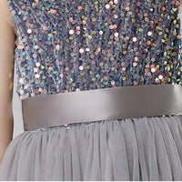 Girls Princess Breathable Shining Evening Dress Children Birthday Photography Wear Kids Piano Party Prom Performance Costume Natalia Home Fashion    Natalia Home Fashion