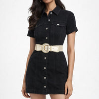 Women Stretchy Wide Waist Belt Ladies Elastic Dress Cummerbund with Pin Buckle Stretch Fashion Cinch Belts