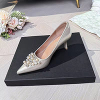 Style High-Grade French High Heels Fashion Rhinestone Wedding Shoes Bridal Shoes