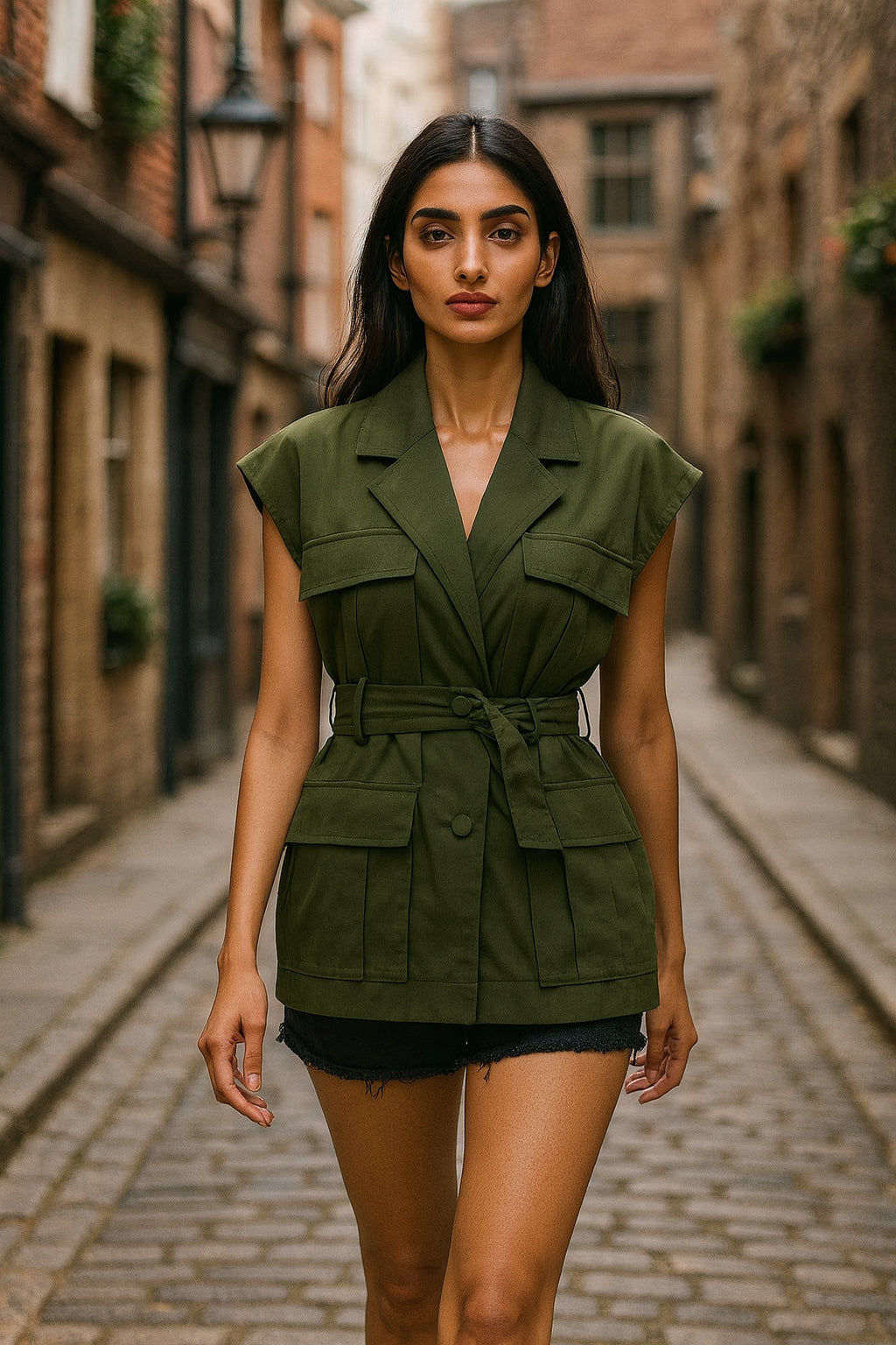 Fashion Loose Cotton Women's Shirt Elegant Lapel Sleeveless Shirts Casual Classic Solid Clothing Shirts for Women Tops