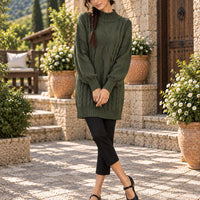 Women's Sweater Thick Two Lapels Retro Thick Thread Twist Dress Natalia Home Fashion    Natalia Home Fashion