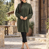 Women's Sweater Thick Two Lapels Retro Thick Thread Twist Dress Natalia Home Fashion    Natalia Home Fashion